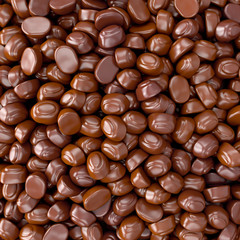Chocolate candy in bulk.