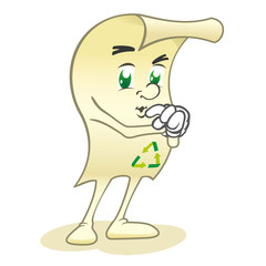 Mascot recycled paper, ecology and sustainability