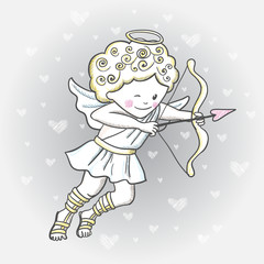 Cute sketch Cupid