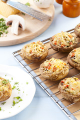 Baked stuffed mushrooms