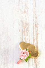 hearts on white background