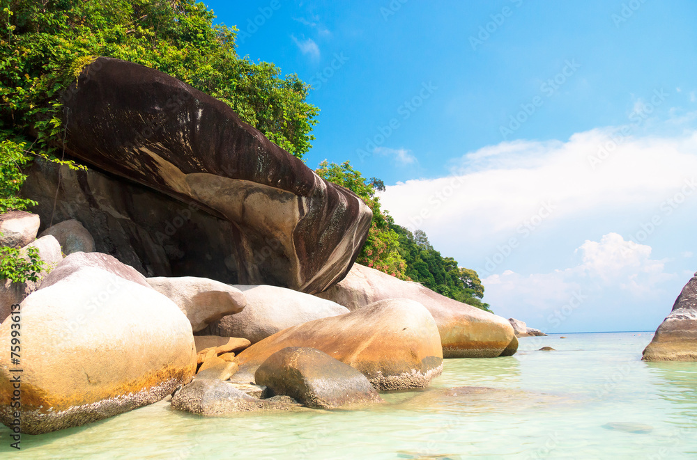 Canvas Prints Beautiful Sea Sunny Rocks