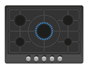 surface for gas stove vector illustration