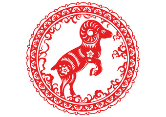 Goat. Chinese Year 2015.