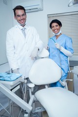 Fototapeta premium Portrait of smiling dentists