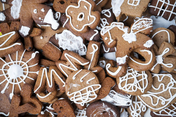 Gingerbread cookies with icing