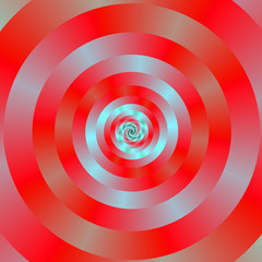 Red and blue Circular Spiral