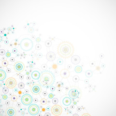 Abstract cogwheel technology net background.