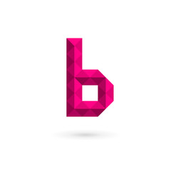 Letter B mosaic logo icon design template elements