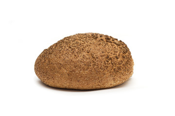 Round brown bread. Photo.