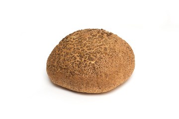 Round brown bread. Photo.