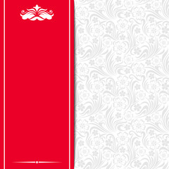 Vector card with floral pattern. Vector eps-10.