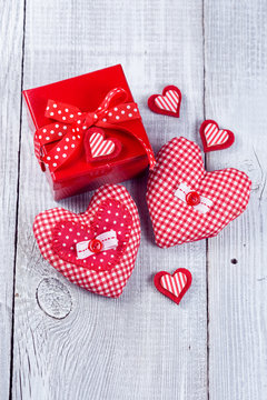 Gift boxes and decorative heart