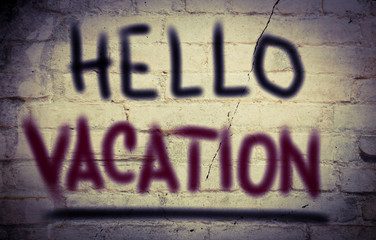 Hello Vacation Concept