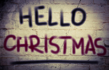 Hello Christmas Concept