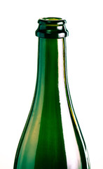 The neck of an empty bottle