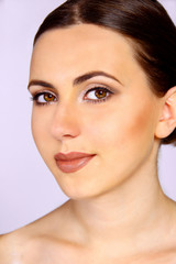 Obraz premium Portrait of beautiful young girl. Fresh Clean Skin