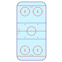 Ice Hockey Rink -  playing field hockey version IIHF