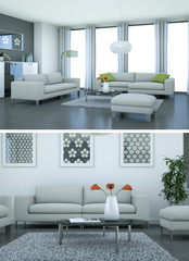 modernes Loft Interieur Design