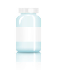 Medicine bottle (vial) isolated on white background