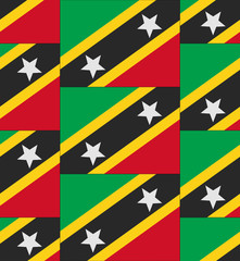 Saint Kitts and Nevis flag texture vector
