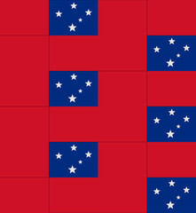 Samoa flag texture vector