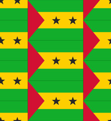 Sao Tome and Principe flag texture vector