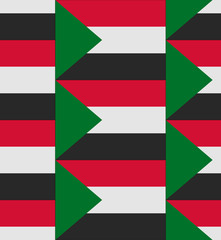 Sudan flag texture vector