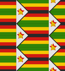 Zimbabwe flag texture vector