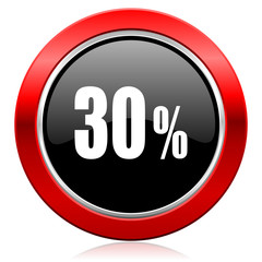 30 percent icon sale sign