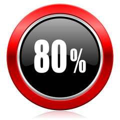 80 percent icon sale sign