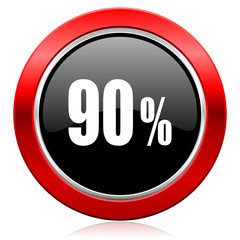 90 percent icon sale sign