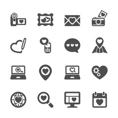 love and valentine icon set 8, vector eps10