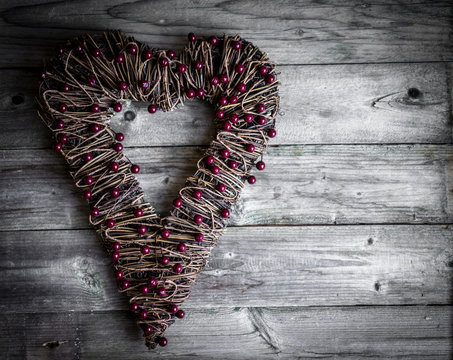 Valentines day rustic ornament