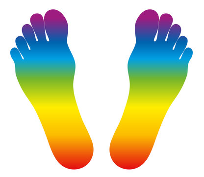 Feet Rainbow Colored