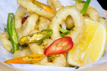 Fried squid rings