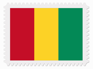 Guinea flag stamp