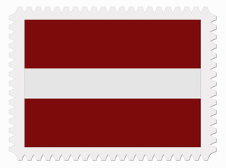 Latvia flag stamp
