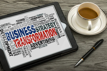 business transformation word cloud