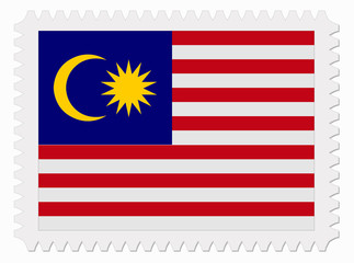 Malasya flag stamp