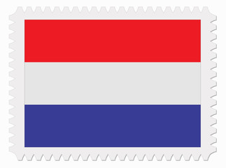 Netherlands flag stamp