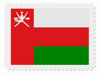 Oman flag stamp