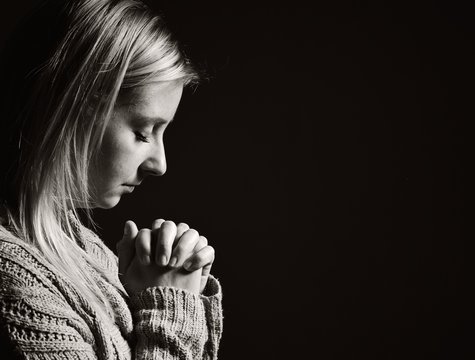 Praying woman.