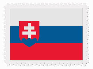 Slovakia flag stamp