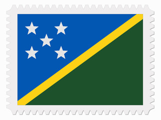 Solomon Islands flag stamp