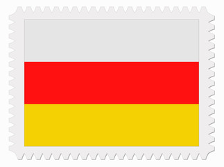 South Ossetia flag stamp