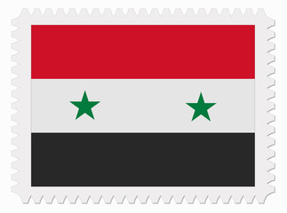 Syria flag stamp