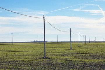 Fototapeta premium Countryside of the delta del po, italy