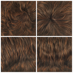 Set of four hair backgrounds