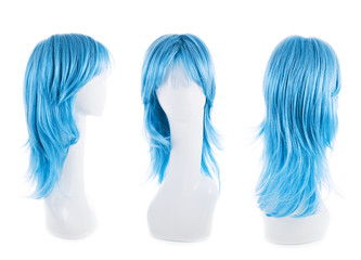 Hair wig over the mannequin head